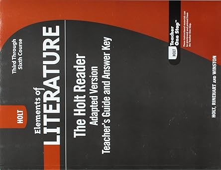 The holt reader adapted version teacher